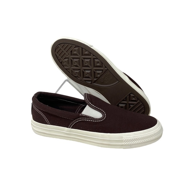Converse Classic Slip On Low Top Canvas Brown Women's Sneakers Custom 171852C-BR - Picture 6 of 10
